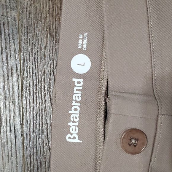 Betabrand tan stretch denim weight everyday pants like new condition - Picture 3 of 8